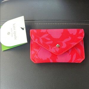 Kate Spade Red Floral Card Holder